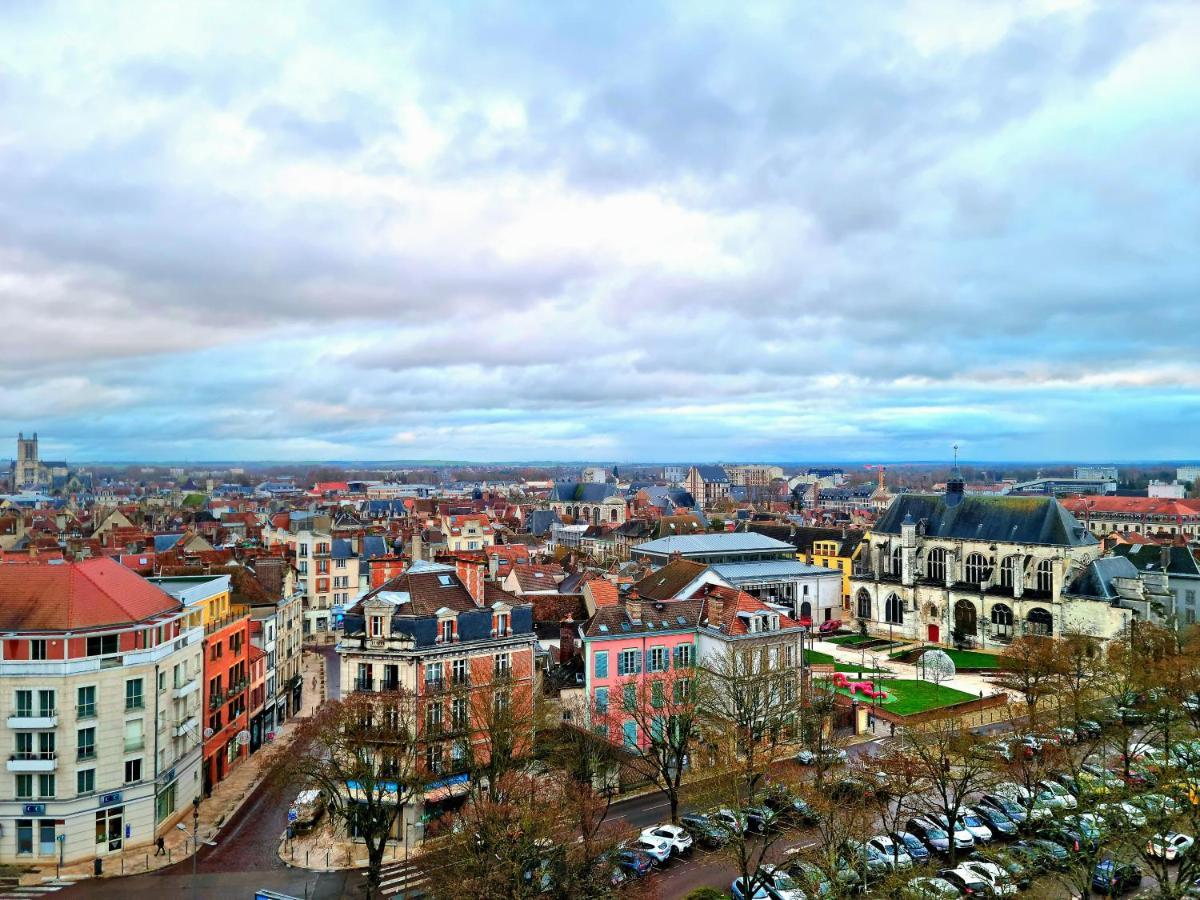 Appartement Le Perchoir, High-End & Panoramic View à Troyes Extérieur photo