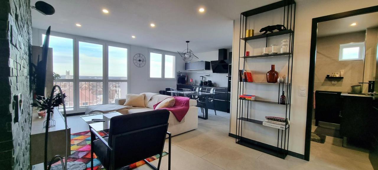 Appartement Le Perchoir, High-End & Panoramic View à Troyes Extérieur photo